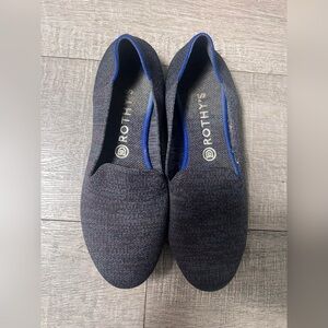EUC RARE Retired Rothy's The Loafer US 10 Navy Heather Blue Luxury Ballet Flat